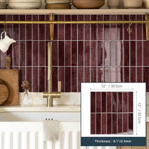 Image of Pack of 10 Upgrade Thicker Tile Stickers Adhesive Tiles Wall Tiles