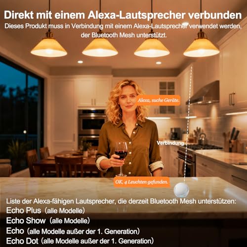 iLC LED RGBW Lampe E27 RGB+Warmweiß, Sync mit Musik farbwechsel Glühbirne mit APP, 16 Millionen Farben, 20 Modi – Bild 3