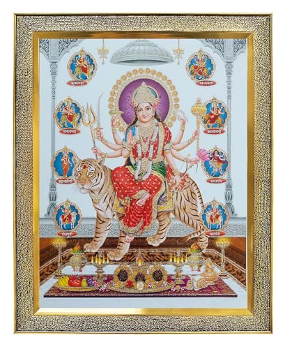 Cuadro de Nav Durga en León con Pindi para decoración de templos 2