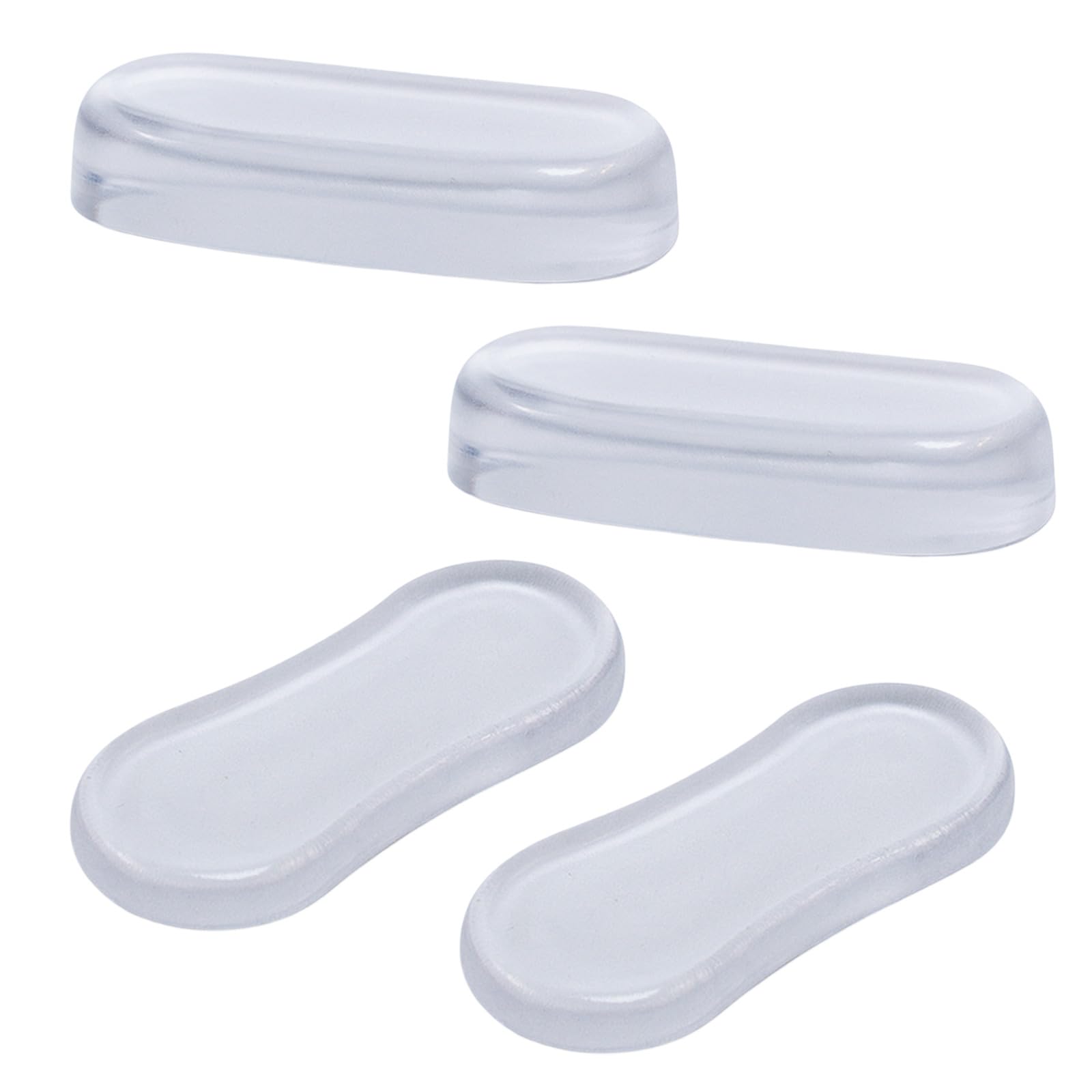 4Pcs Silicone Toilet Seat Bumper Set, Strong Adhesive Toilet Seats Lid Bumpers, Toilet Seat Buffers, Toilet Lid Rubber Pads for, Home, Hotel and Hospital Toilets and Toilet Parts Bathroom Fixtures
