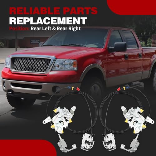 Image of Nakkaa 2Pcs Door Cable Latch Lock Latch Set Upper Rear Left Right Compatible with 250 350 450 550(Fit F Series) 1999-2007 6C3Z28264A01A 6C3Z28264A00A Driver Passenger Side Door Lock Actuator