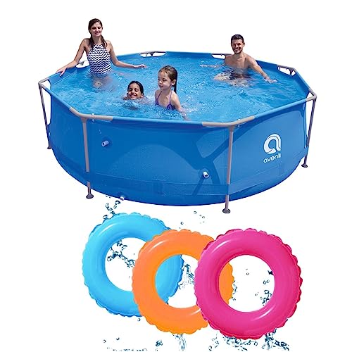 STATS SPORTS Alberca Piscina Estructural Circular 300 m x 76 cm con Un Salvavidas