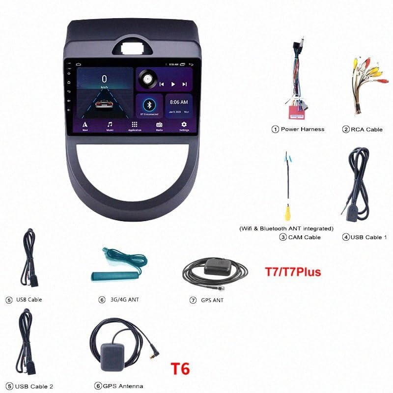Radio para Subaru Impreza WRX 2002-2007 con CarPlay y pantalla táctil de 4 núcleos 7