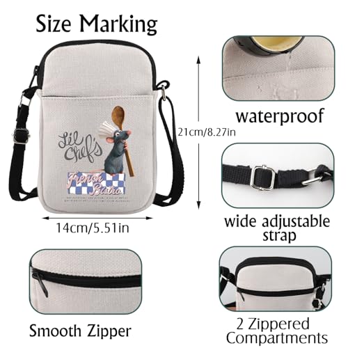 Mouse Chef Inspired Gift Little chef Crossbody Bag Remy Rat Gift For Cartoon Fans (Lil Chef CB)3