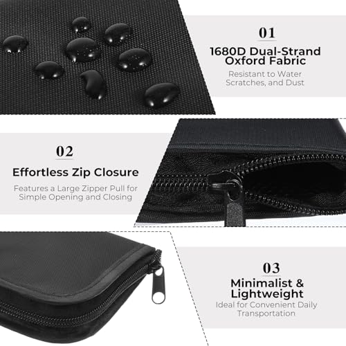 Compact Diabetes Travel Case, Portable Diabetic Blood Sugar Test Kit Organizer, Glucose Meter Case with Handle for Cuff/Batteries/Charger (Bag Only)