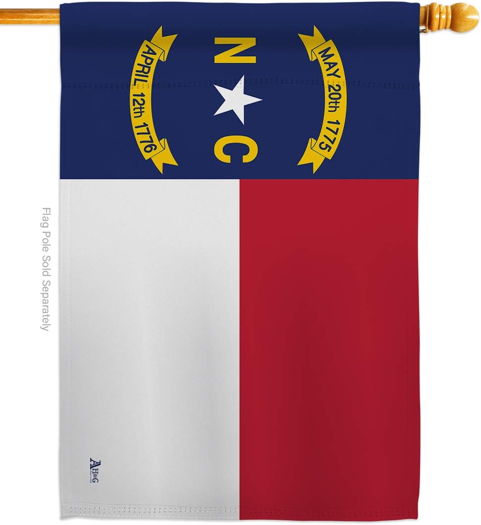 North Carolina House Flag Americana States USA American Territories Republic Country Particular Area Small Decorative Gift Yard Banner Double-Sided Made In 28 X 40