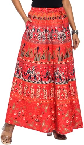 Image of Premium Cotton Skirt for Women with Pocket, Free Size