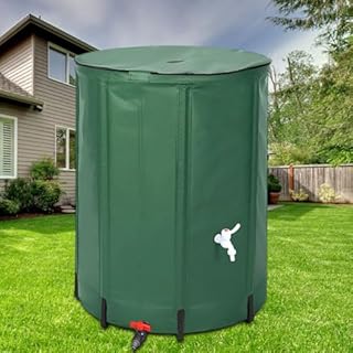 Collapsible Rain Barrel - 60 Gallon Portable Water Storage Tank with Spigot & Overflow Kit, Durable PVC for Garden Irrigation & Emergency Use, Eco-Friendly Water Conservation Solution