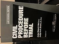 Civil Procedure Before Trial (Chapters 1-7) B000PU5OXS Book Cover