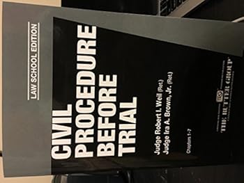 Paperback Civil Procedure Before Trial (Chapters 1-7) Book