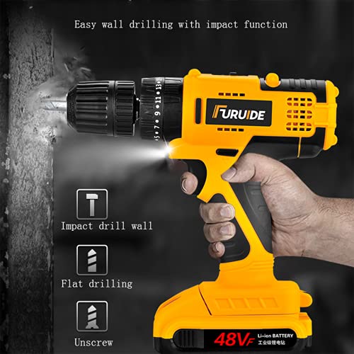 BohrhäMmer Schlagbohrmaschine Abbruchhammer Hammerbohrer Hand Elektrobohrer Lithiumbatterie Schlag Elektrobohrer… – Bild 5