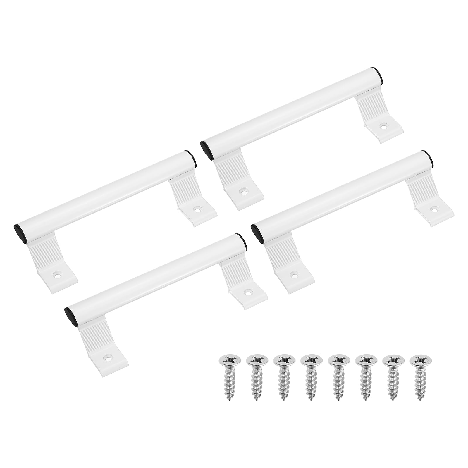 sourcing map 4 Pack Sliding Barn Door Handle, 20cm Aluminum Alloy Sliding Door Pull Handles with Screws Glass Door Pull for Patio Garages Shed Balcony Gate, White