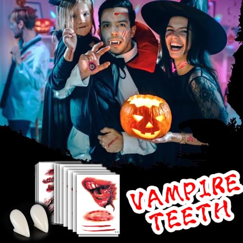 Halloween Zombie Scars Tatuaggi, 60 fogli Tatuaggi...