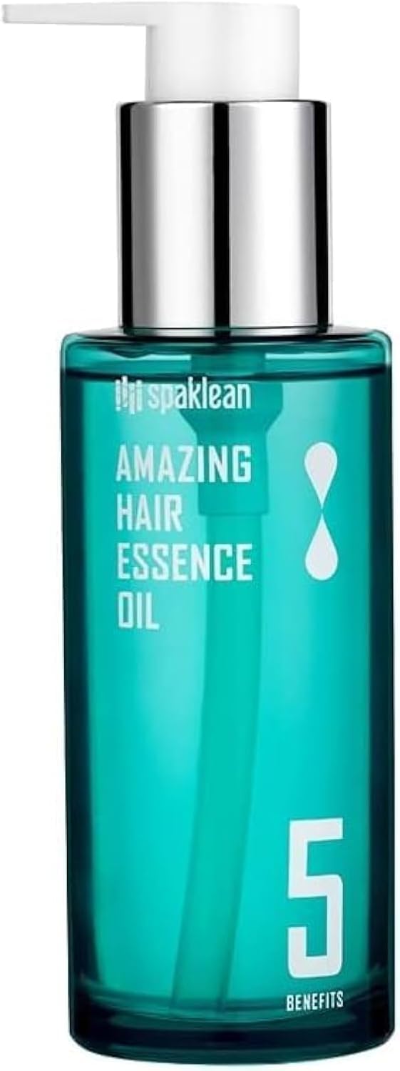 Spaklean Amazing Hair Essence Oil - Nourishing Blend with Natural Oils for Glossy, Silky Hair | Lightweight Formula for Quick Absorption | Dermatologist Recommended | 4.05 fl oz
