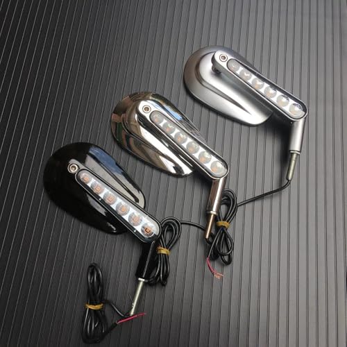 Rétroviseurs Harley V-ROD Silver avec clignotants intégrés pour modèle VRSCF Muscle - 4