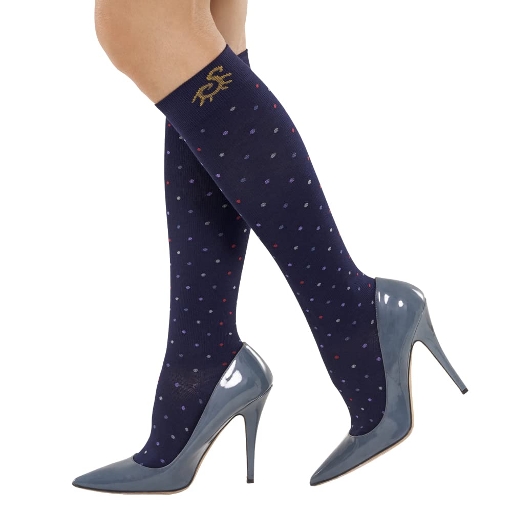SOLIDEA Unisex Gambaletti Socks For You Pois Compressione Graduata 18/24 mmHg