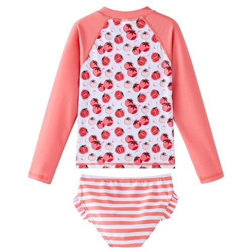 Image of Toddler Girls Swimsuit Rash Guard Sets 2-Piece Bathing Suits UPF 50+ Summer Kids Swimwear 2-7T