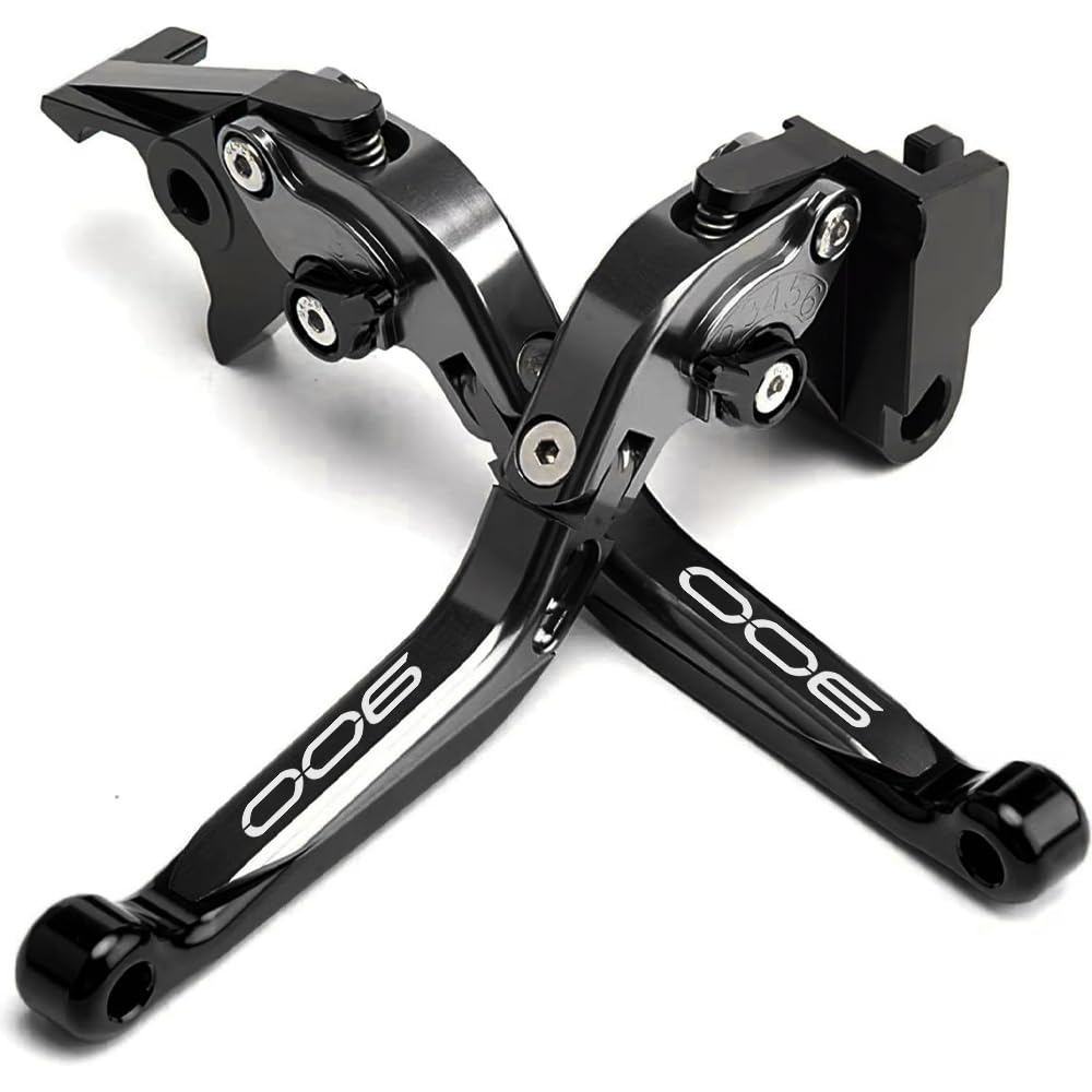 Compatibilità con Z900 Z 900 2025 Manello regolabile CNC della motocicletta Levera freno Levera frizione Z900 Manello pieghevole estendibile (pieno nero)
