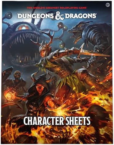 Dungeons & Dragons 2024 Character Sheets Player Accessories