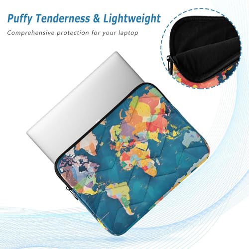 Funda para portátil 13-14 pulg con diseño de mapa miniatura 5