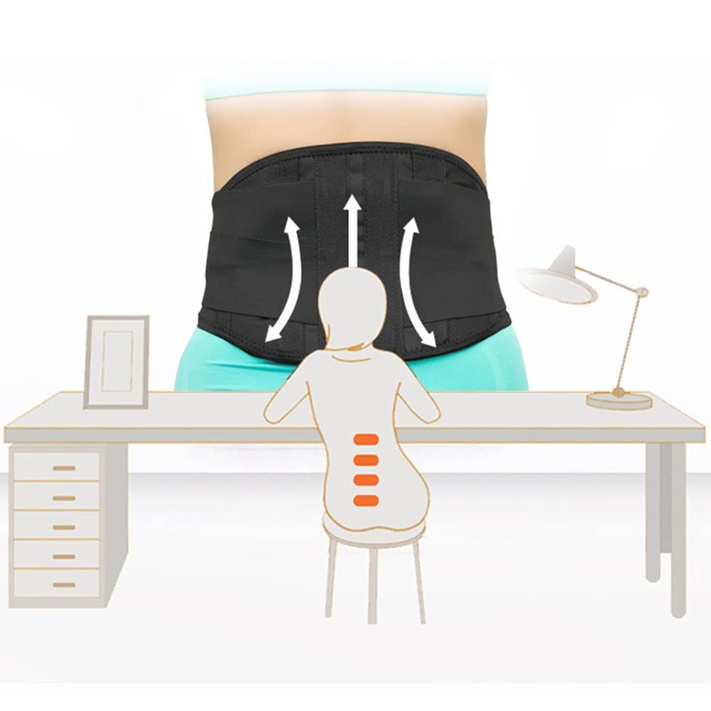 Tutore Lombare con Cuscinetto Lombare autoriscaldante Sollievo dal Mal di Schiena per Uomini e Donne Cintura di Supporto Lombare per dolori alla Sciatica Supporto Lombare per Sollevamento p