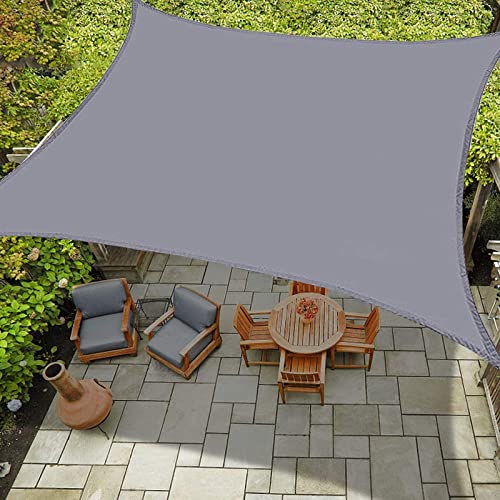 MetDeals Outdoor Waterproof Sun Shade Sail Canopy Rectangle 85-95%UV Block for Patio and Garden,Backyard Lawn with SS Triangle & Rope (Grey 9.5 X 5 Feet)-picture-16