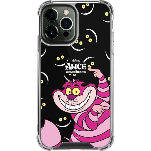 SkinitClear Phone Case Compatible with iPhone 15 Pro Max - Officially Licensed Disney Alice in Wonderland Cheshire Cat Design