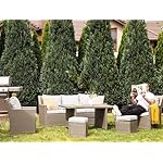 Patioco Lounge Set Fonti Polyrattan Beige/Grau