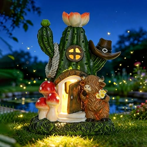 Vache des Highlands solaire pour cour : illuminez vos soirées d'été en terrasse en famille