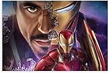 SXSJEIOU Diamond Painting Kits - Iron Man 5D Diamond Art for Adults Full Drill Round Crystal Pictures Home Wall Art (12' X 16')
