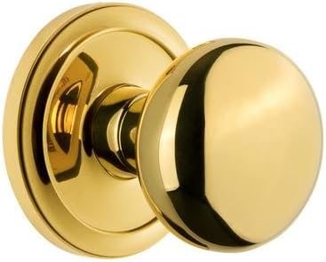 Grandeur 810541 Circulaire Rosette Double Dummy with Fifth Avenue Knob in Satin Nickel
