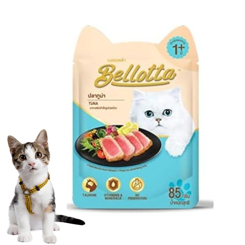 PetaPuppies Bellotta Premium Wet Food for Cats and Kittens in Gravy (Tuna) 85 g(Pack of 96) (B0CJ539SVT) Amazon Price History, Amazon Price Tracker