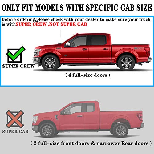 Estribos laterales para Ford F-150 2004-2014 negro miniatura 4