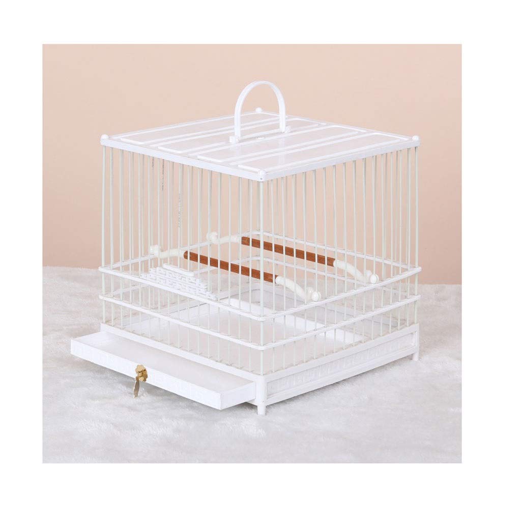 Sjdopulse D Soli Bir Cage Plastic Bir Cage Plastic Square Bir Cage Gol Silk Pearl Bir Cage Small Portable Parrot Cage For Lovebirds Finches Parrotlet Bir Cage,
