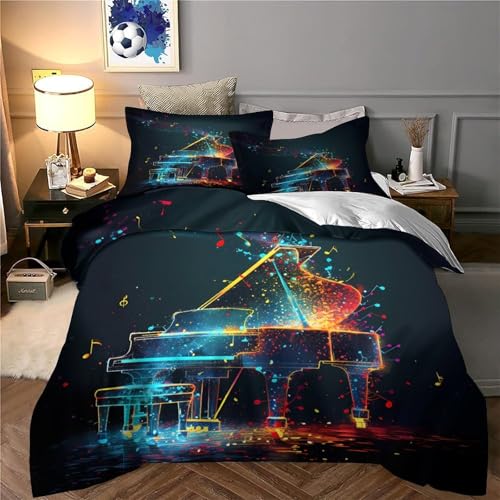Parure de lit imprimé 3D artistique en microfibre King premium