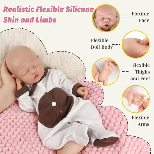 Muñeca Bebé Reborn de Silicona de 14 Pulgadas miniatura 4