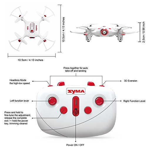 Cheerwing Syma X20 Mini Drone For Kids And Beginners Rc Nano Quadcopter With Auto Hovering 3D Flip(White) #TOP6