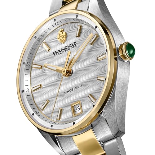 Image of SANDOZ Bachelin Premium Swiss Made Quartz Silver Dial Watch for Women - SZWLH0001117