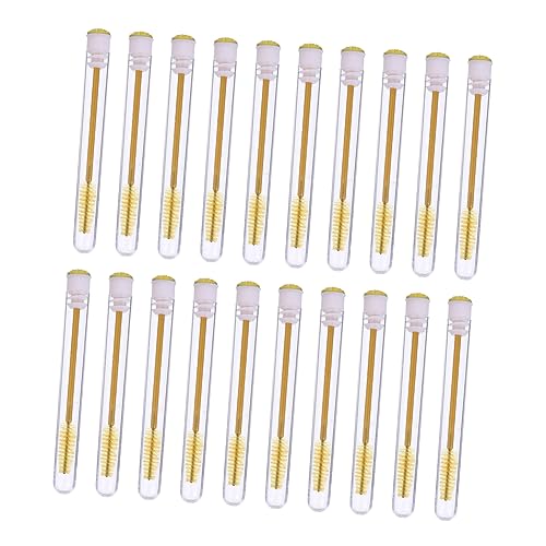 FRCOLOR 20pcs Colorful Eyelash Brush Tube Set Reusable Mascara Wands for Wispy Lashes Random Color