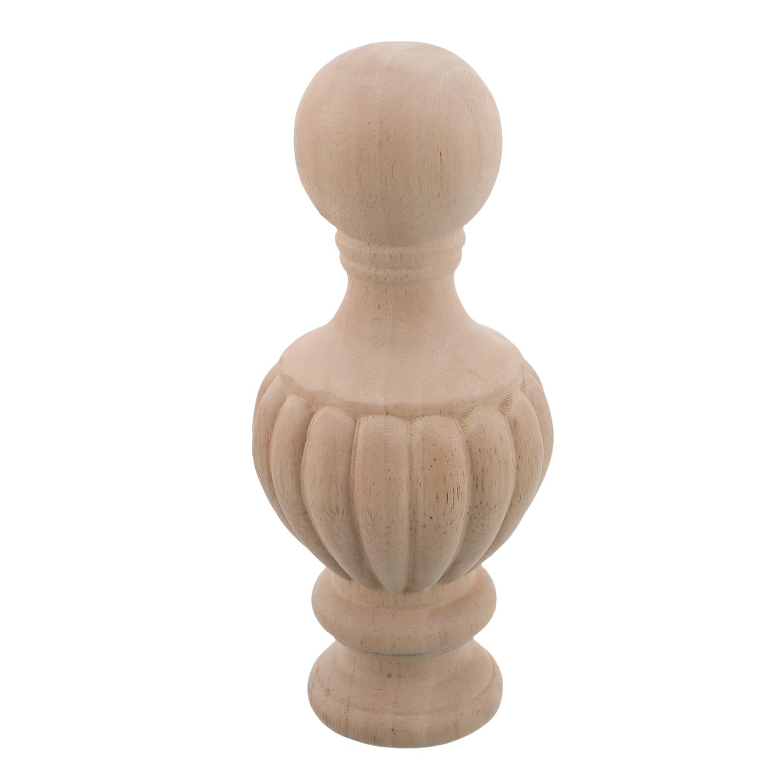 Fleuron décoratif en bois de 24 cm sculpté pour une finition de lit haut de gamme