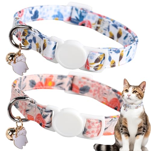 Unique style paws 2 Pack Kitten Collar Breakaway with Bell & Pend...