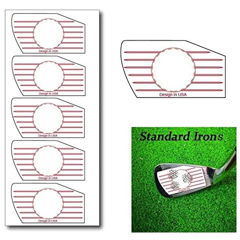 Golf Club Impact Stickers Labes for Irons and Woods Value 125/250pcs, Golf Club Target Label Tape Great for Golf Beginners and Leaners, Fit Traning Aids Practice Swing Ball Hitting (Red-125 Irons) Cover