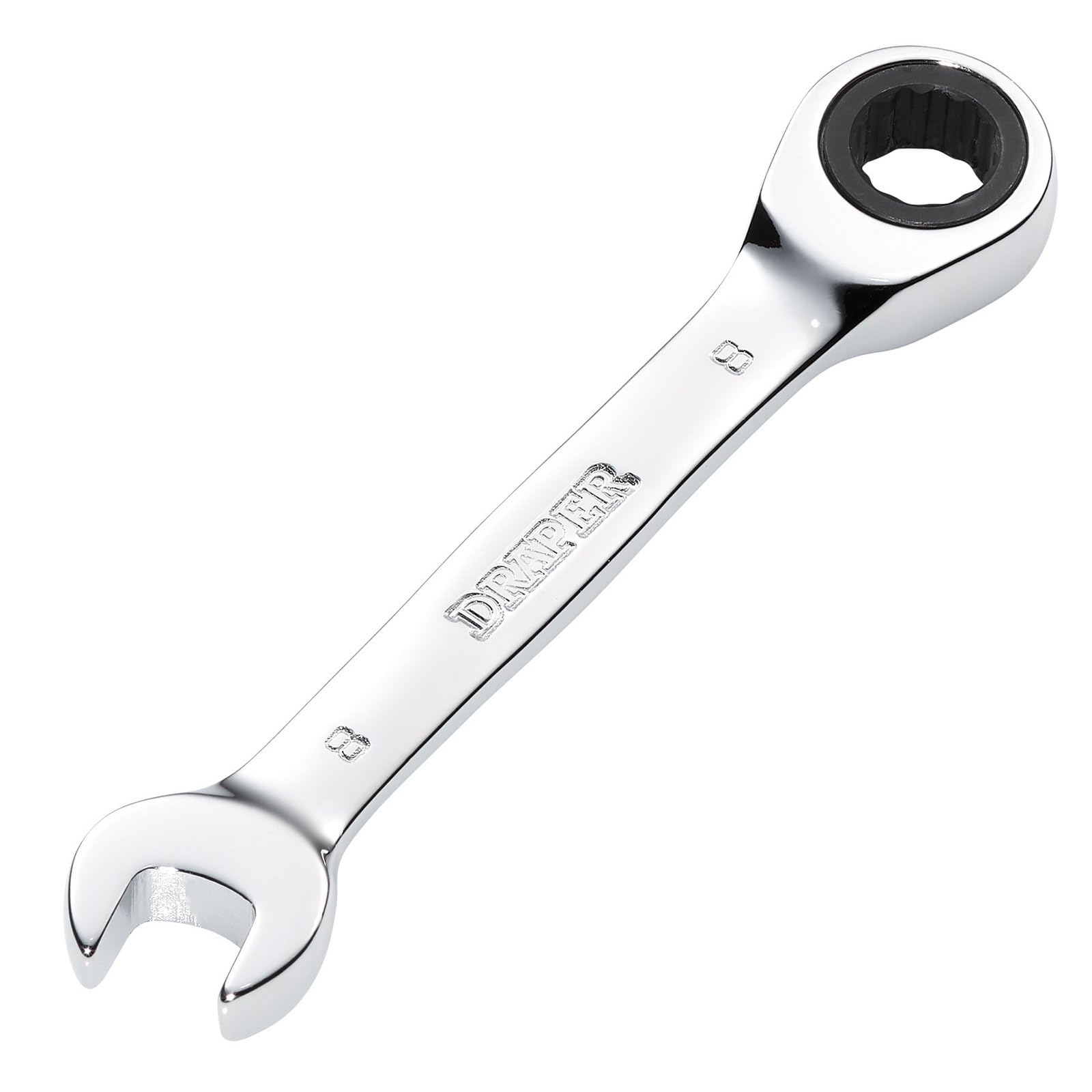 Draper 27840 HI-TORQ® Metric Stubby Ratchet Combination Spanner 8mm
