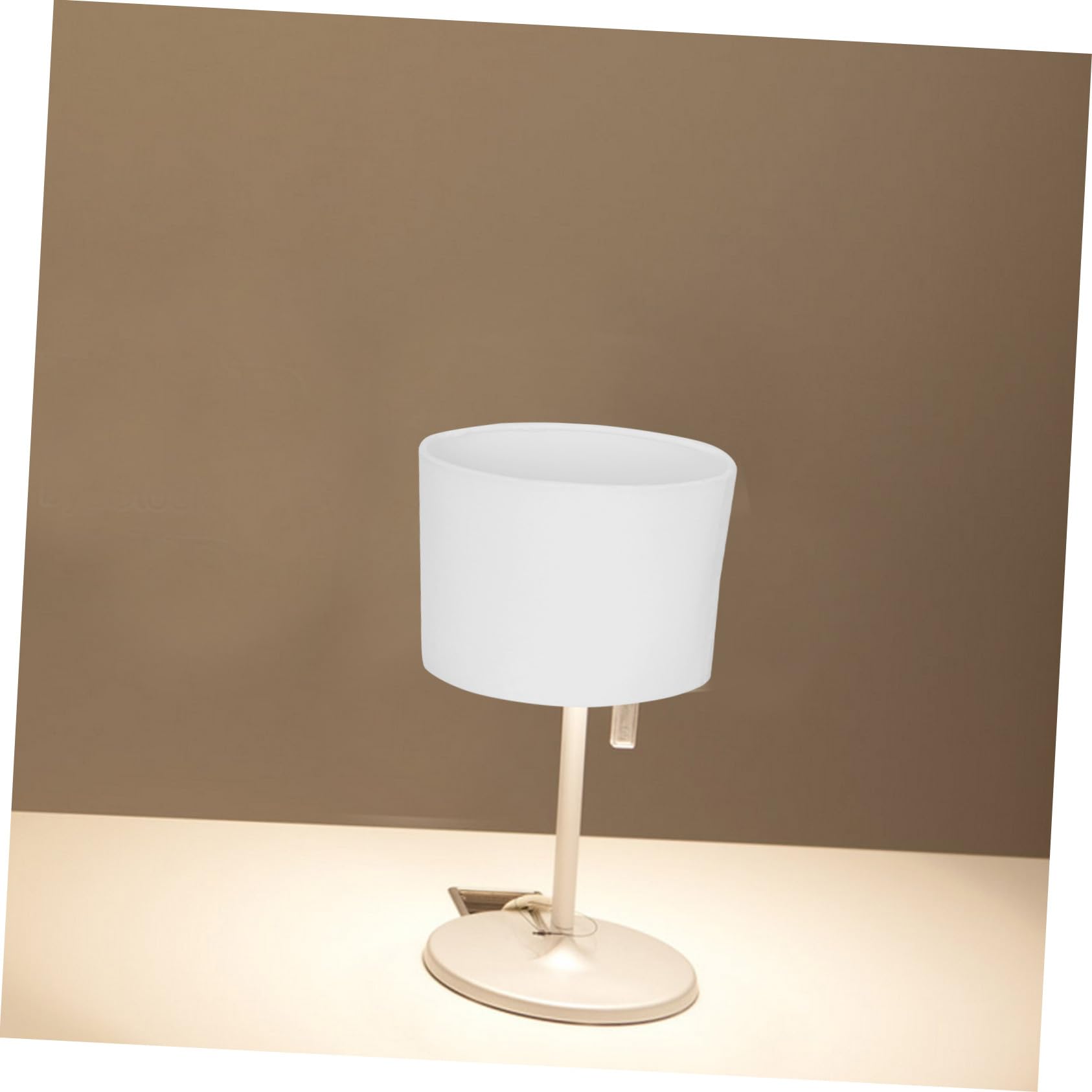 Housoutil Abat-Jour Ovale En Tissu Pour Lampe De Table Structure Métallique Stable Adoucit La Lumière Protège Les Yeux Installation Facile Pour Chambre Salon Bureau
