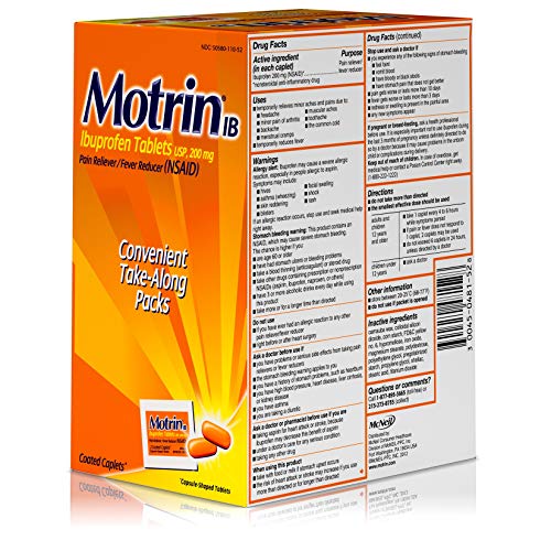 Motrin IB 48152 Ibuprofen Tablets, 2 Count (Pack of 50) - Thumbnail 6