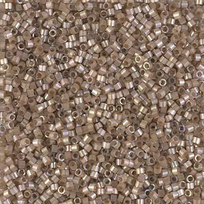 Miyuki Delica 11/0 - Shell AB Silk Inside Dyed DB1862 - 250gms Bag of Japanese Glass Beads Bulk Bag of Japanese Glass Beads