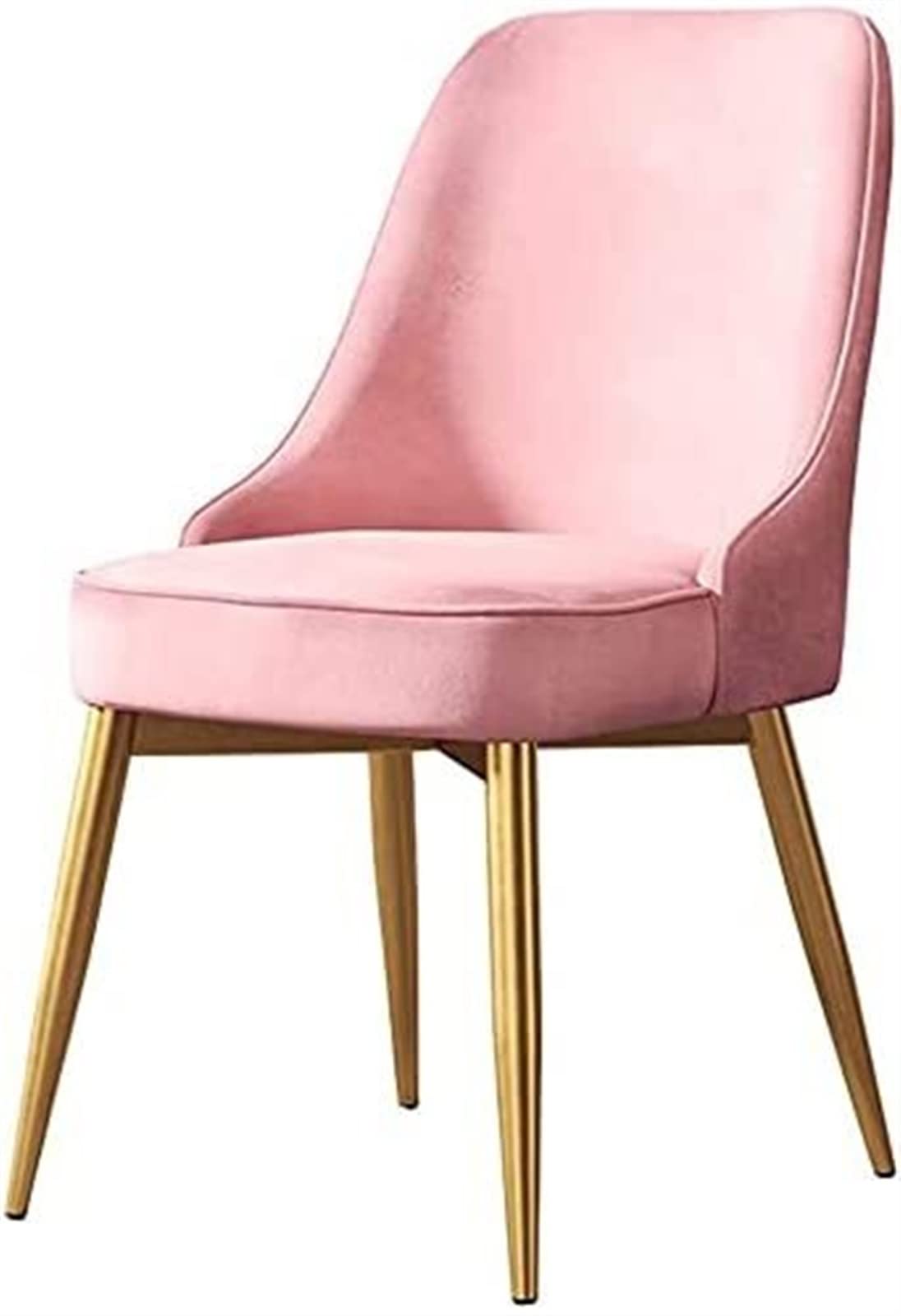 SJIALEN 1 Pcs Modern Retro Lounge Chairs, for Living Room Kitchen Office Dining Chairs Velvet Seat High Back Design Living Room Chair Kitchen Chair (Color : Pink, Size : 50x52x85cm)