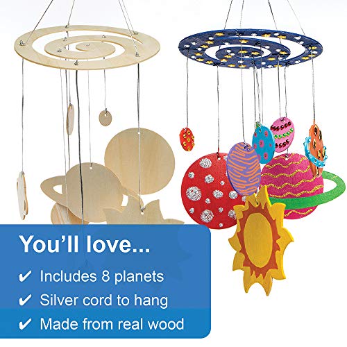 Baker Ross AR676 Houten mobiel"zonnesysteem" voor kinderen – voor knutselwerk en decoraties (2 stuks),hout - Afbeelding 4