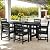 TenKa 7 Piece HDPE Patio Furniture Set for 6, Dining Table and Chairs, Outdoor Table with Umbrella Hole, Outdoor Dining Set for Garden, Backyard, Lawn, and Poolside