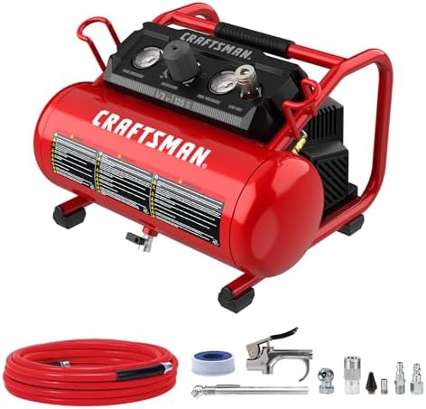 CRAFTSMAN Air Compressor, 2 Gallon Portable Air Compressor 1/3HP ...